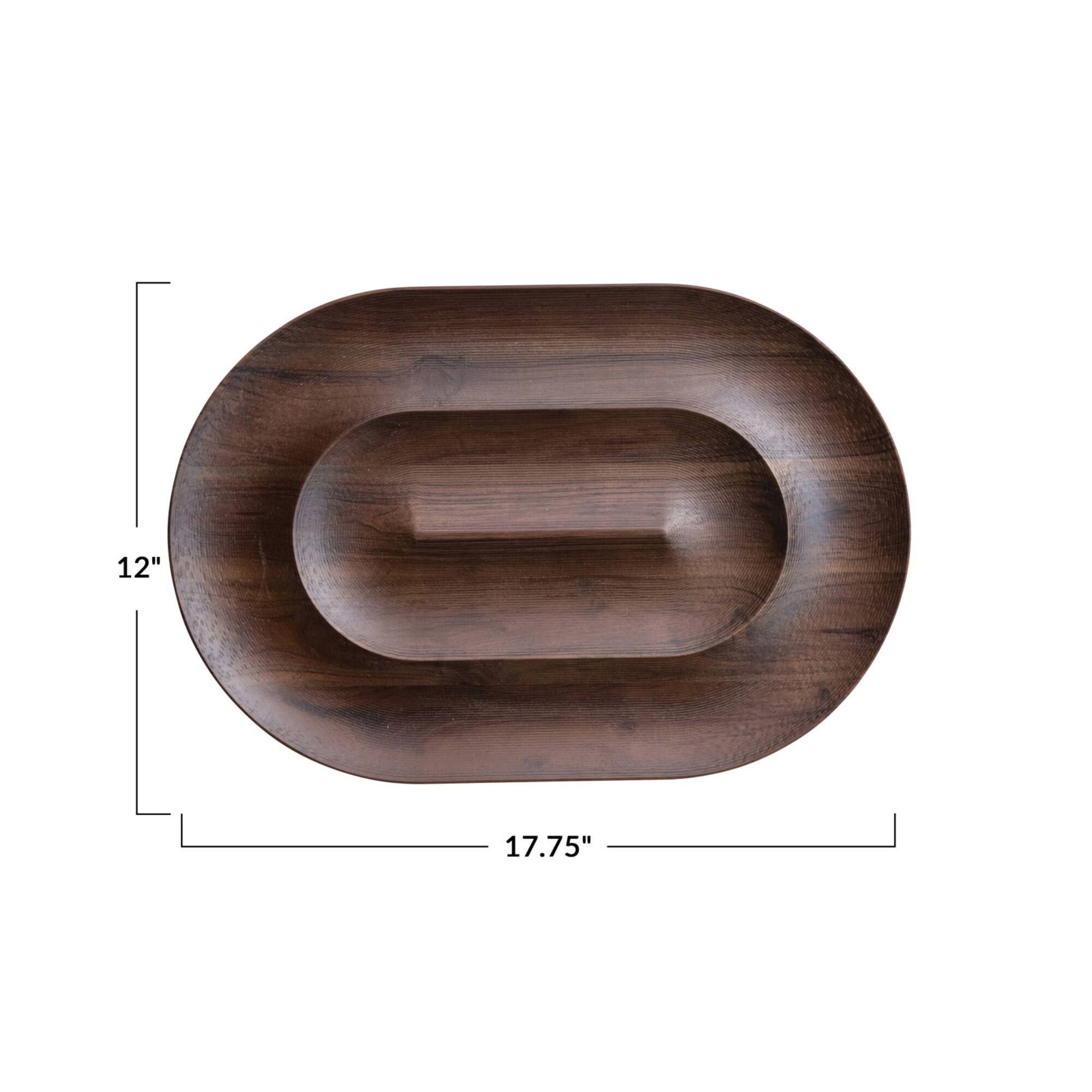 Hello Honey Mango Wood Chip and Dip, Walnut Finish